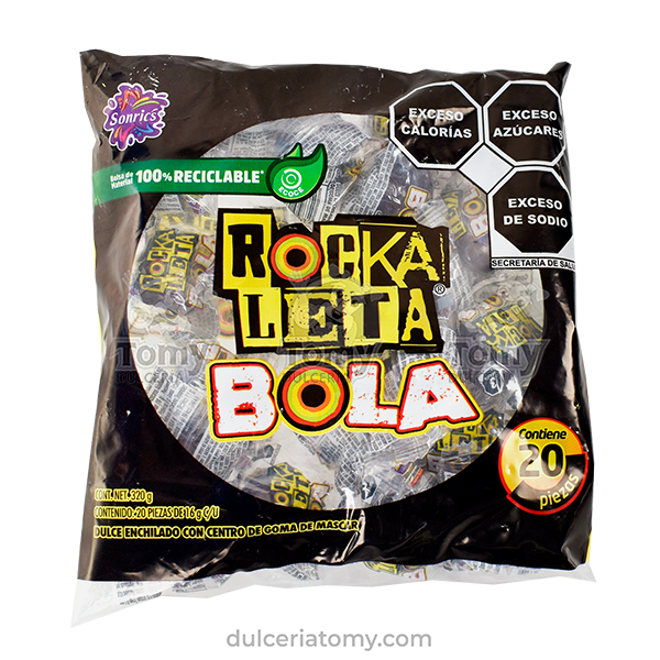Sonrics Rockaleta Bola 20ct