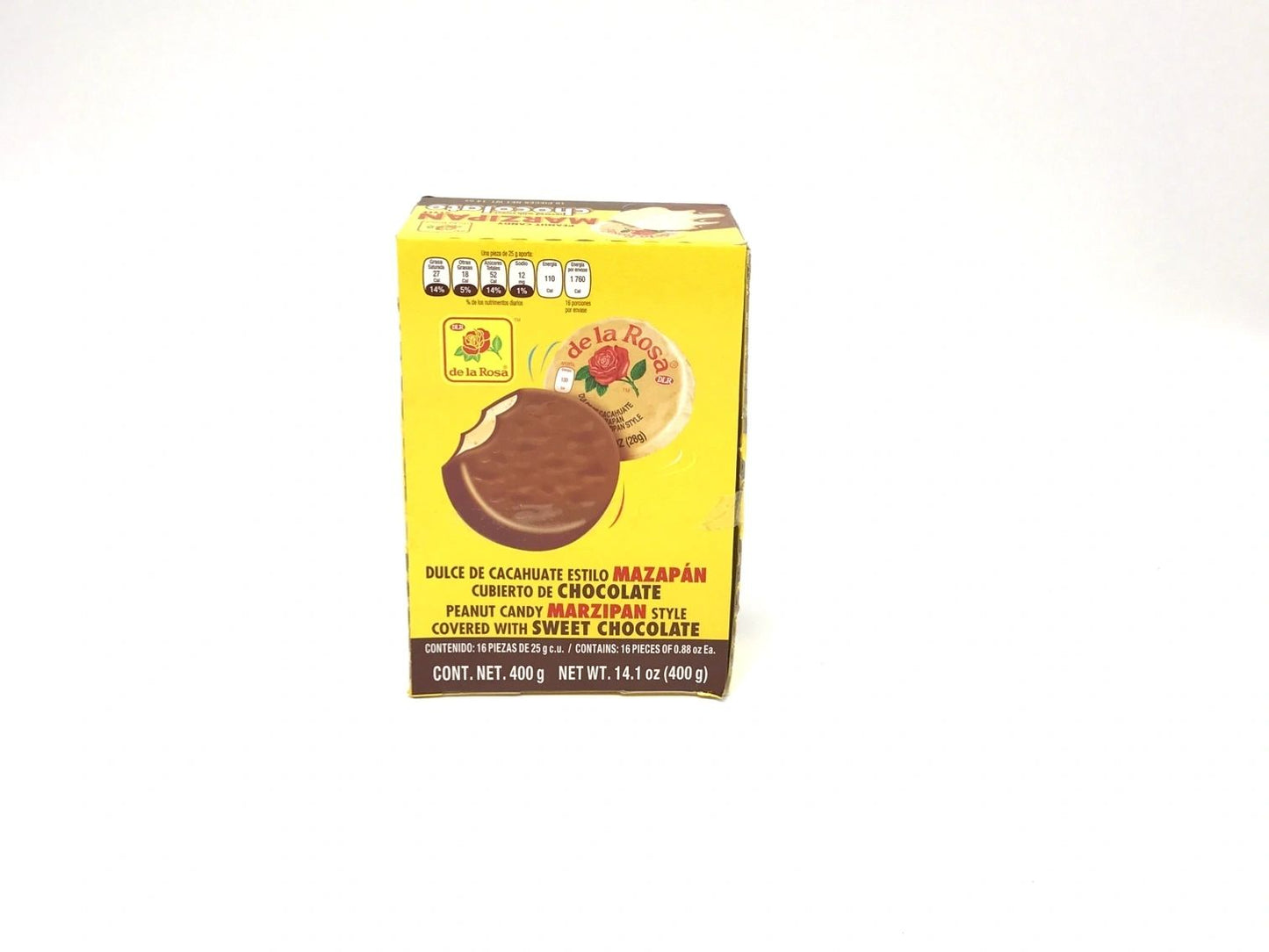 De La Rosa Mazapan Cubierto De Chocolate 16 ct