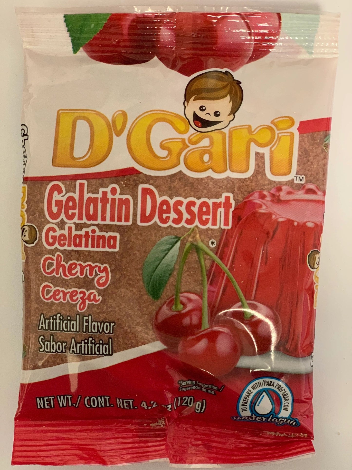 D'Gari Gelatina Cherry 4.2oz