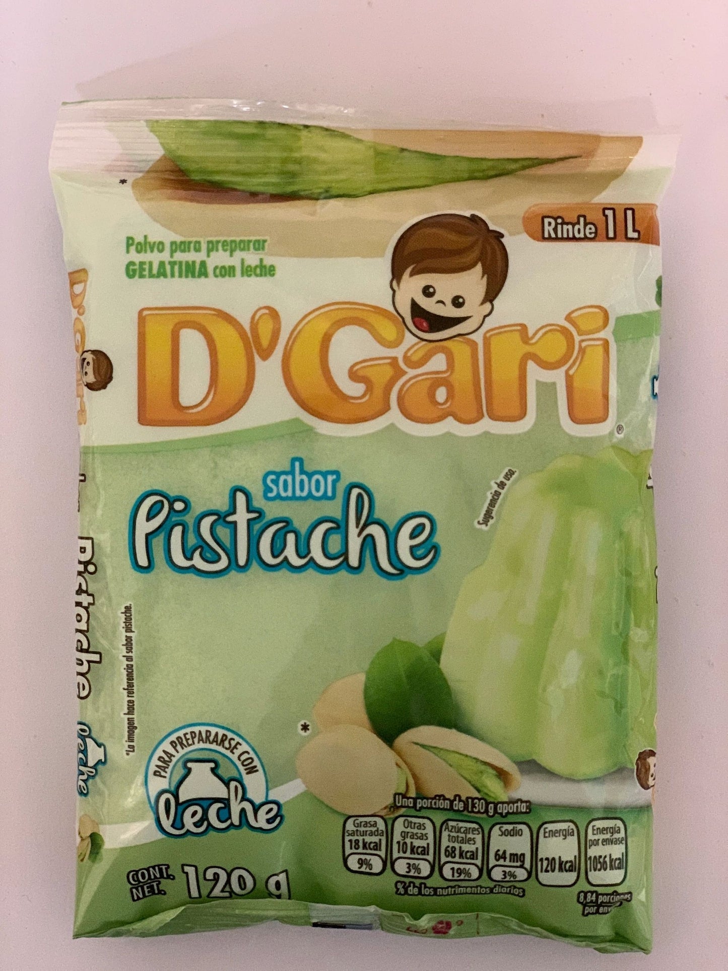 D'Gari Gelatina Pistache 4.2oz