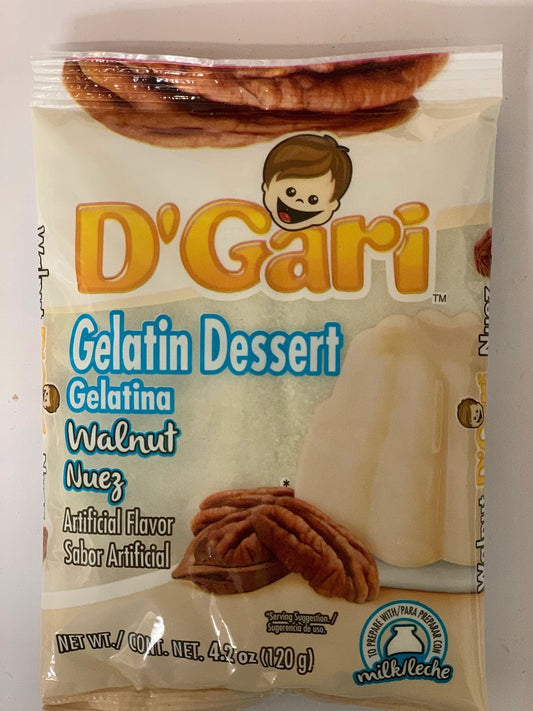 D'Gari Gelatina Nuez 4.2oz