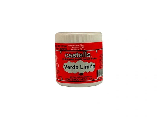 Castells Colorante Artificial en Polvo Verde Limon 100GM