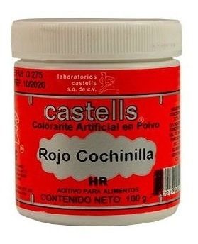 Castells Colorante Artificial en Polvo Rojo Cochinilla 100GM