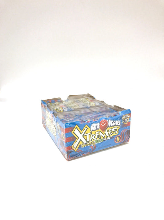 Airheads Xtreme Sour Belts Bluest Raspberry 18 ct