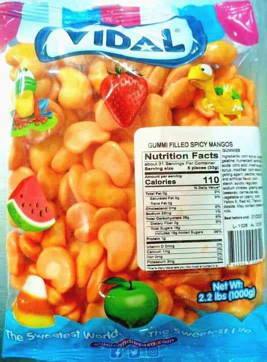 Vidal Gummi Spicy Mangos 2.2lbs Case