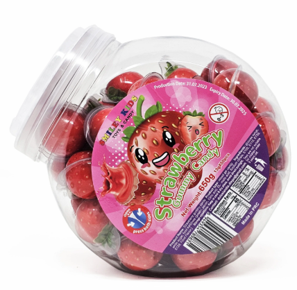 SMILEY KIDS STRAWBERRY GUMMIES 50CT