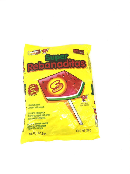 Candy Pop Super Rebanaditas With Chili Powder Pack 20 ct