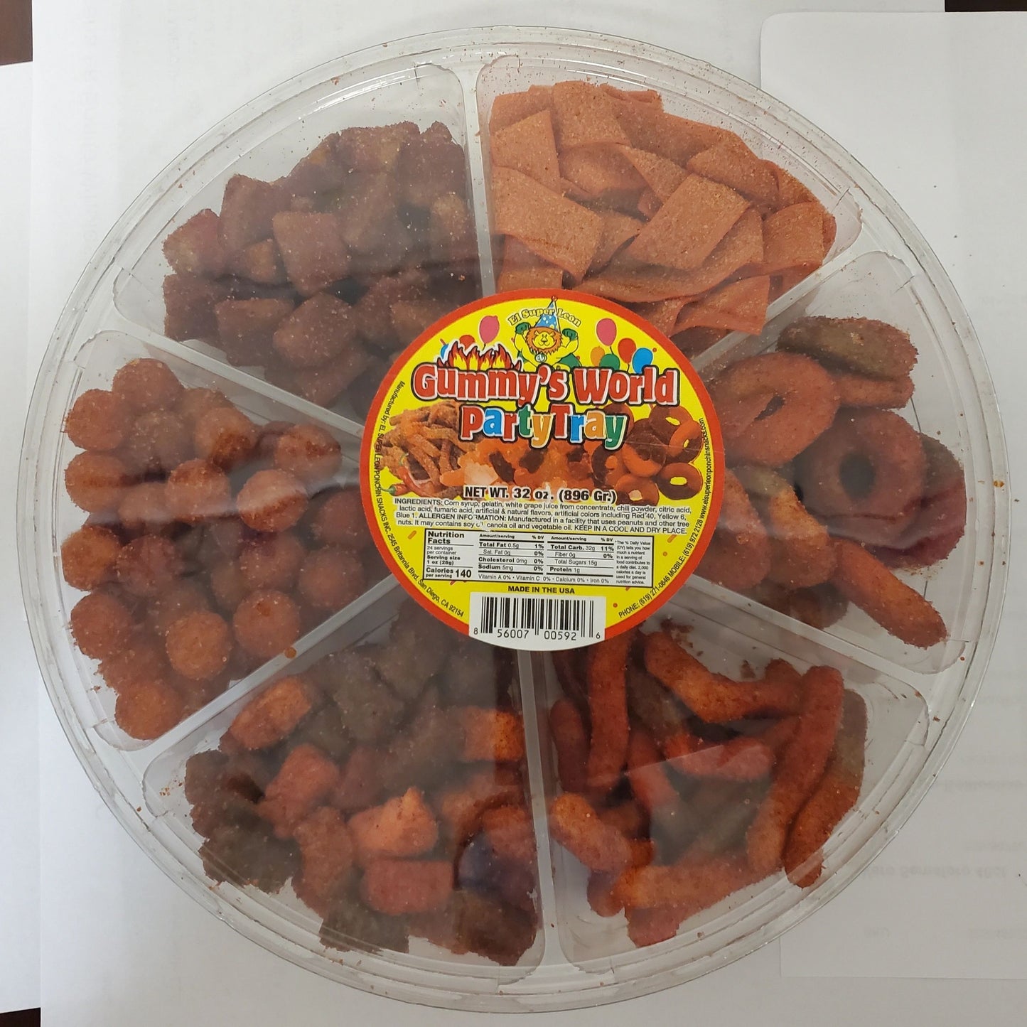 Gummy's World Party Tray WITH Chile