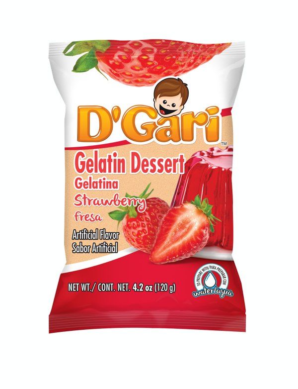 D'Gari Gelatin Fresa 4.2oz