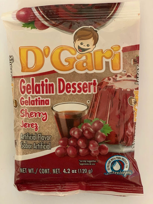 D'Gari Gelatina Jerez 4.2oz