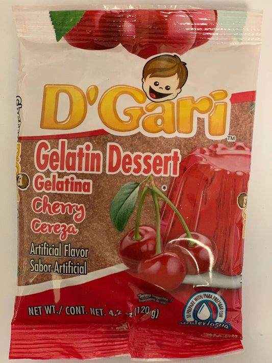 D'Gari Gelatina Cherry 4.2oz