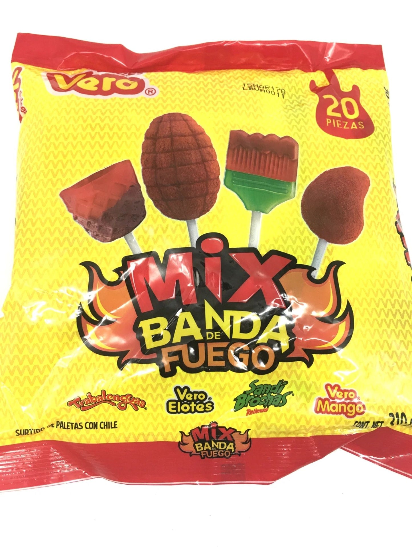 Dulces Vero Banda Mix de Fuego 20ct